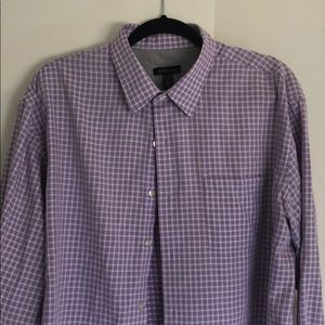 Van Heusen XL 17-17 1/2 Purple Striped Dress Shirt